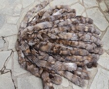 Real Fox Fur Strip in crystal color, the ideal winter accessory