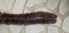 Real Fox Fur Strip in brown color, the ideal winter accessory