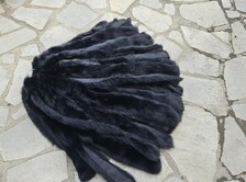 Real Fox Fur Strip in black color, the ideal winter accessory