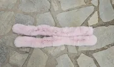 Real Fox Fur Strip in pink color, the ideal winter accessory