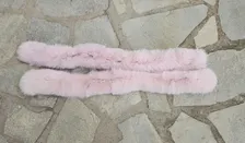 Real Fox Fur Strip in pink color, the ideal winter accessory - Image 4