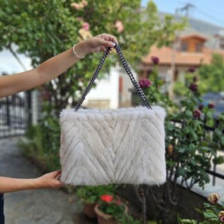Real Mink Fur Bag with chain