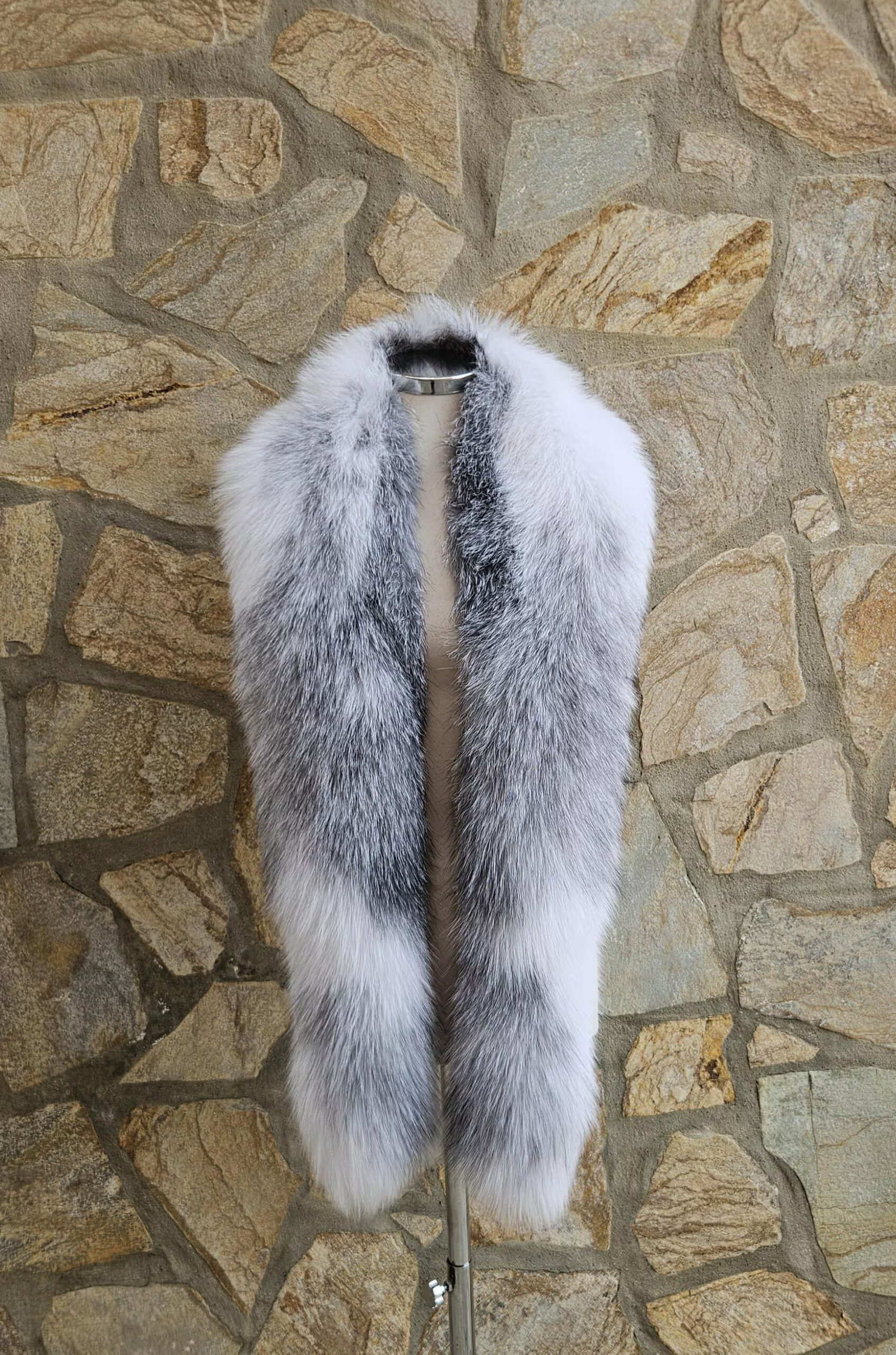 Real Fox Fur Stole Collar - Image 4
