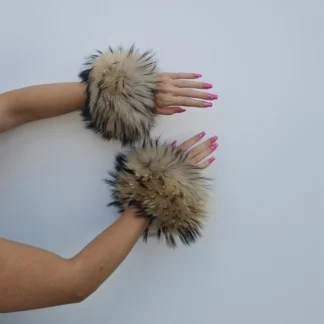 Real Fur Finn Raccoon Cuffs