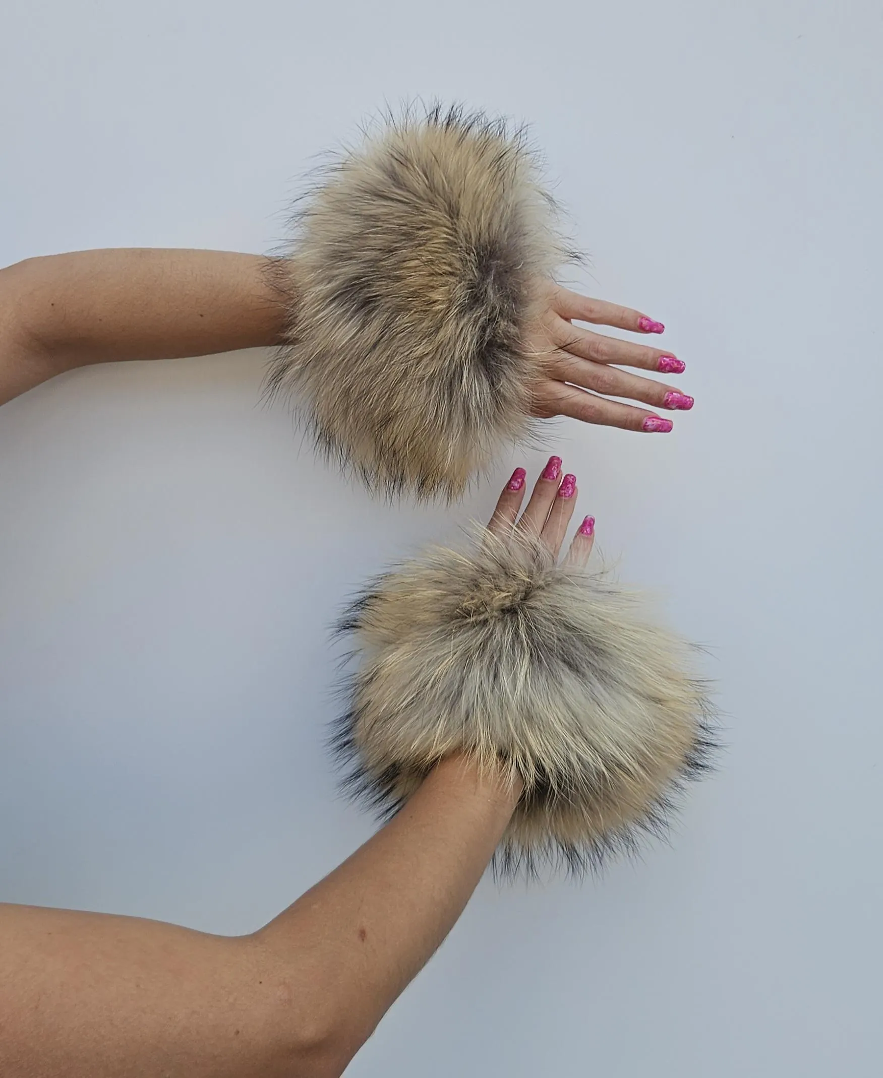 Real Fur Finn Raccoon Cuffs - Image 4