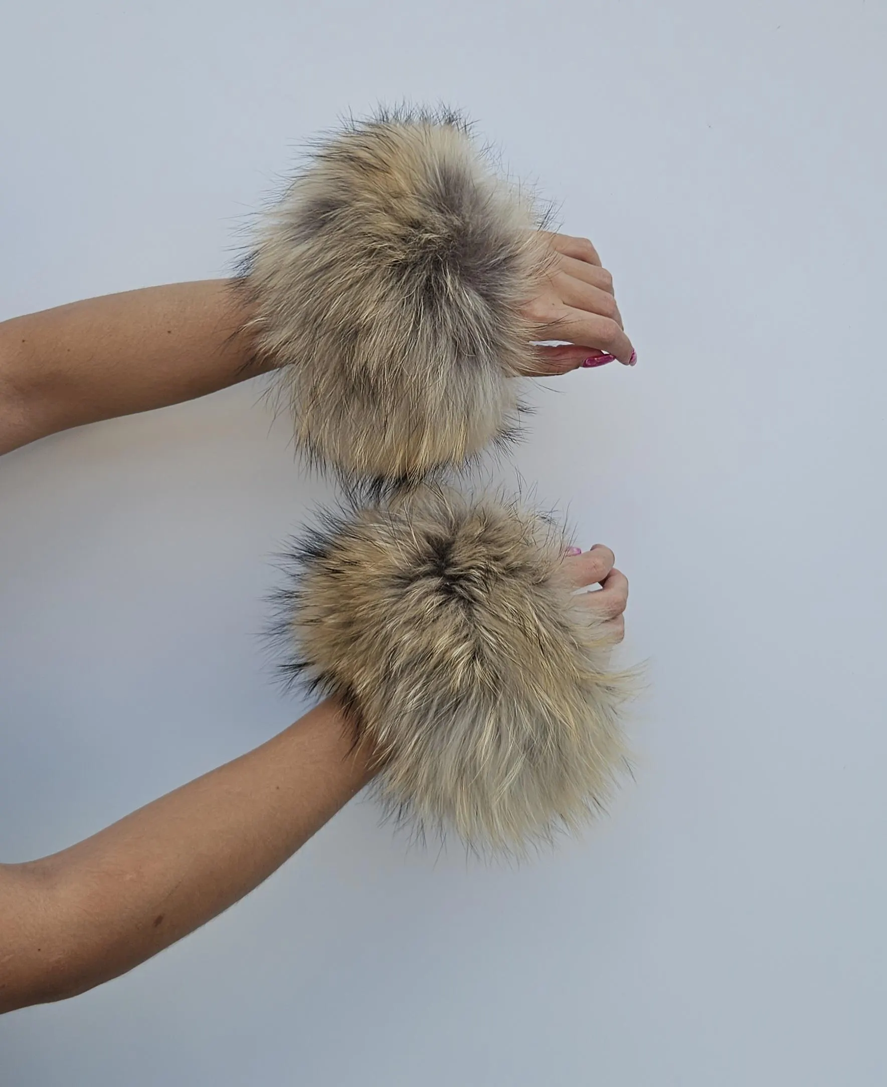 Real Fur Finn Raccoon Cuffs - Image 3