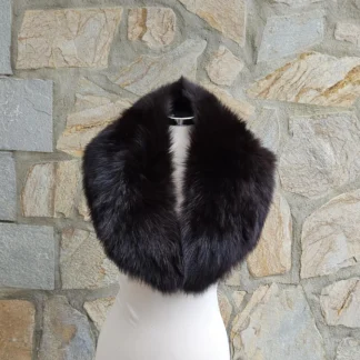 Real Fox Fur Collar in brown color