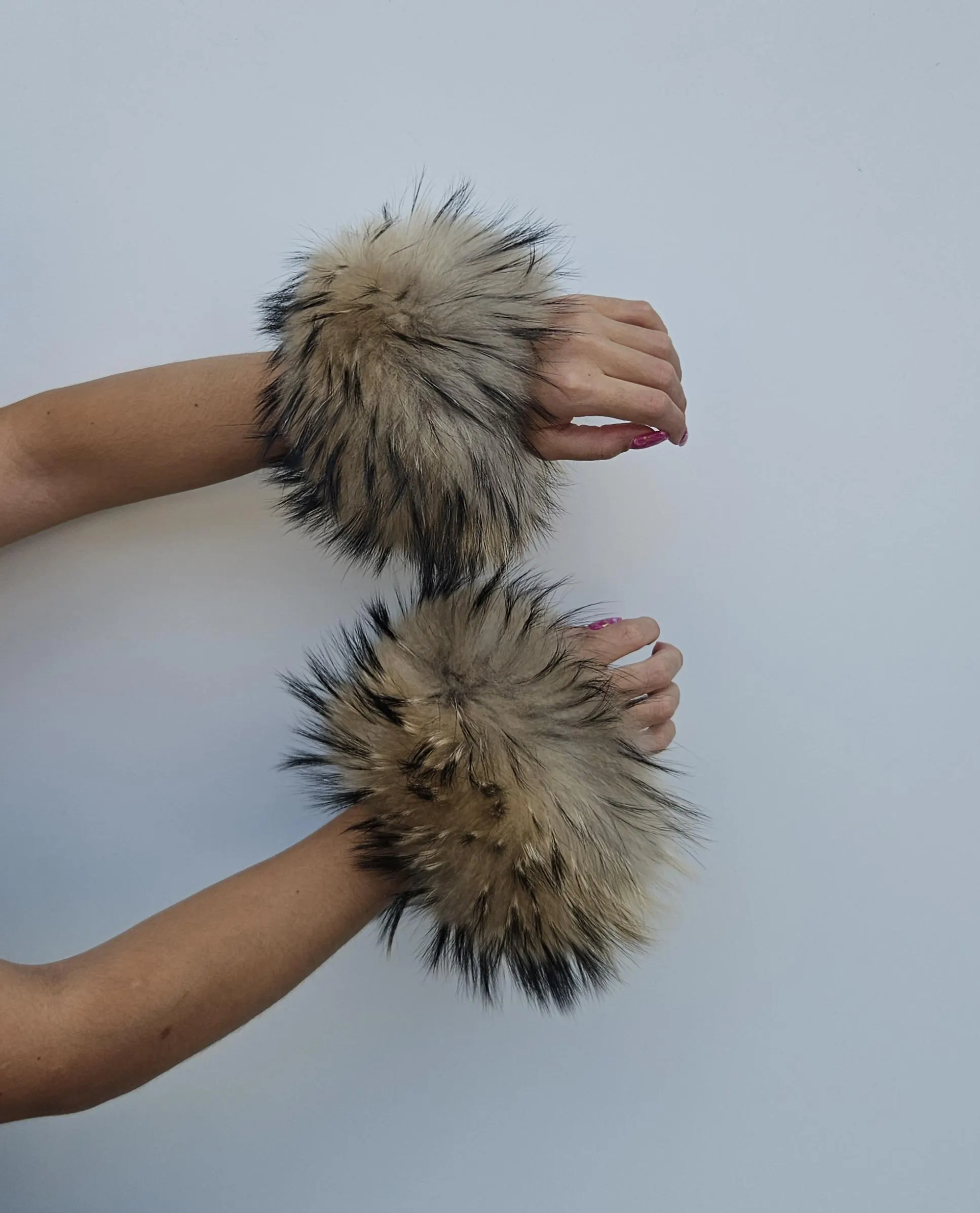 Real Fur Finn Raccoon Cuffs - Image 5