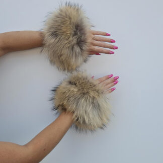Real Fur Finn Raccoon Cuffs
