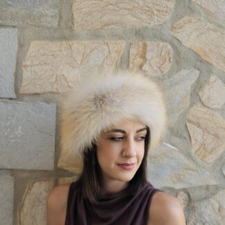 Real Fox Fur Headband in golden color the ideal Winter Earwarmer Accessory