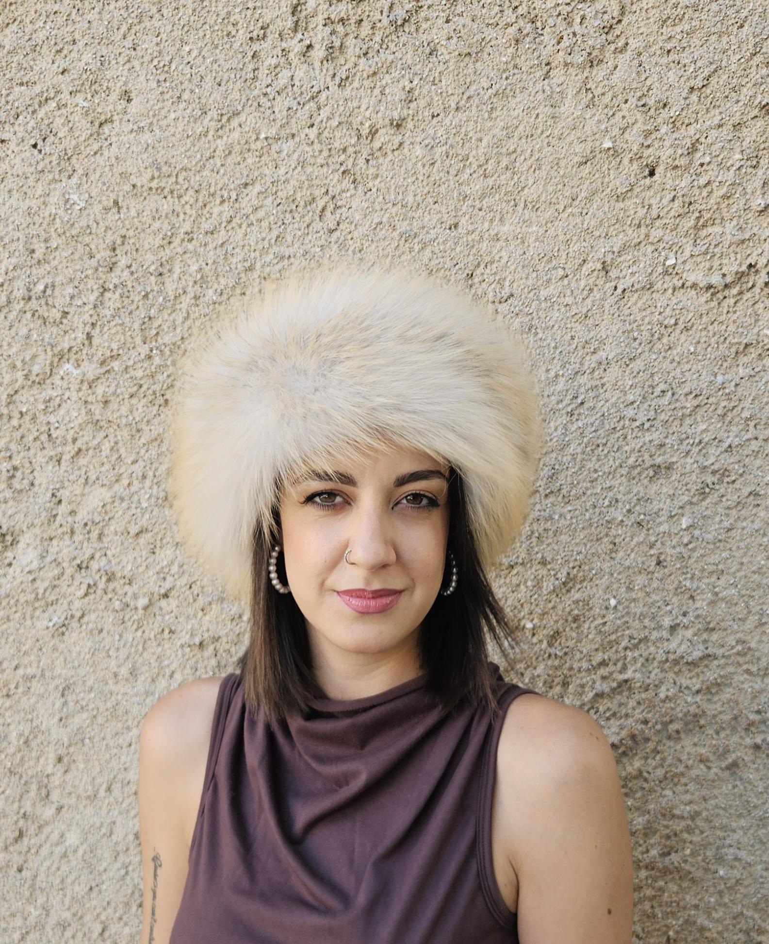 Real Fox Fur Headband in golden color the ideal Winter Earwarmer Accessory - Image 5