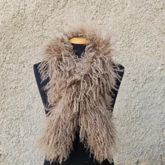 Real Mongolian Sheep Fur Scarf