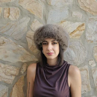 Real Fox Fur Headband in natural brown color the ideal Winter Earwarmer Accessory.
