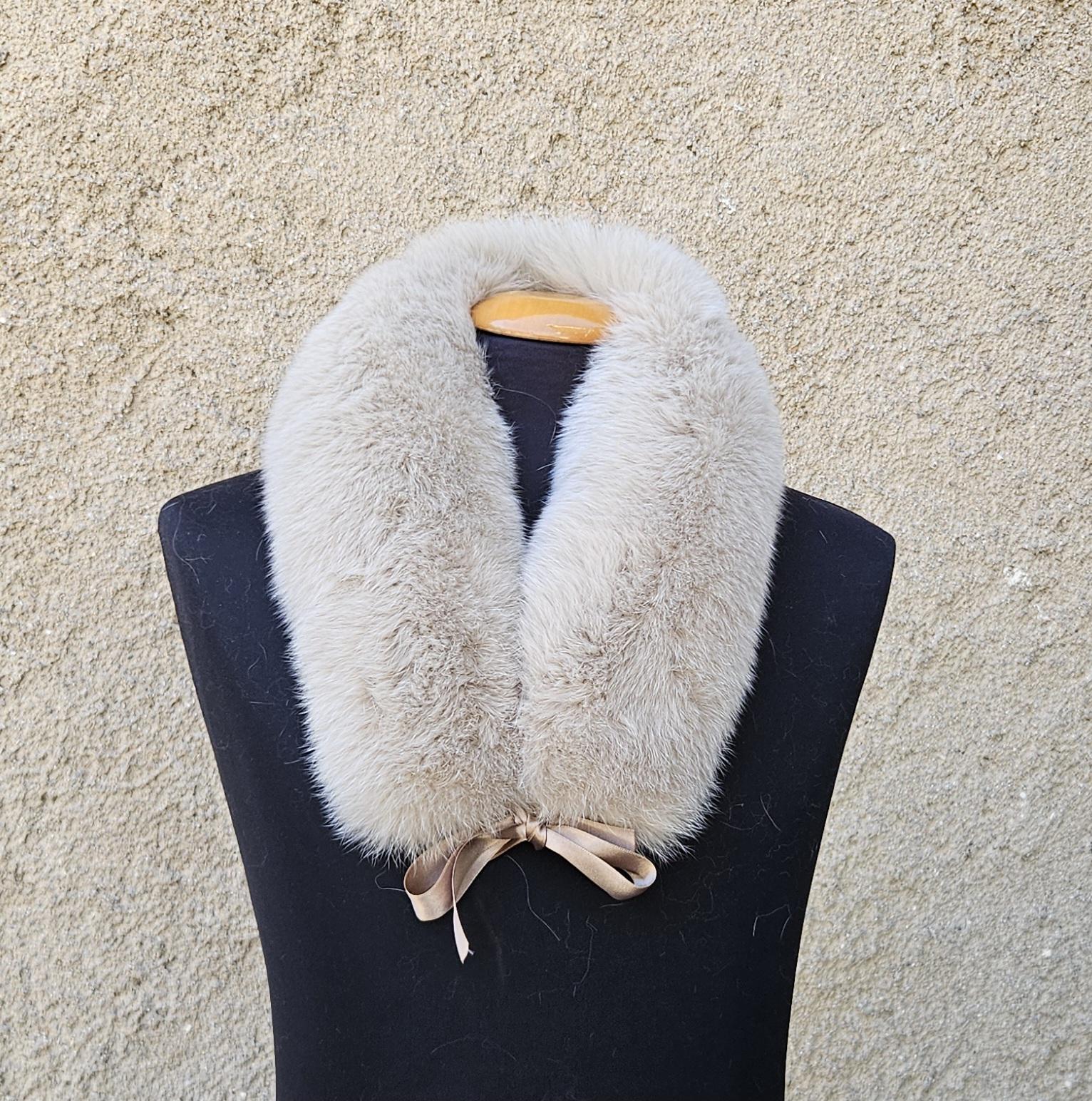 Real Fox Fur Collar with ribbon - Image 3