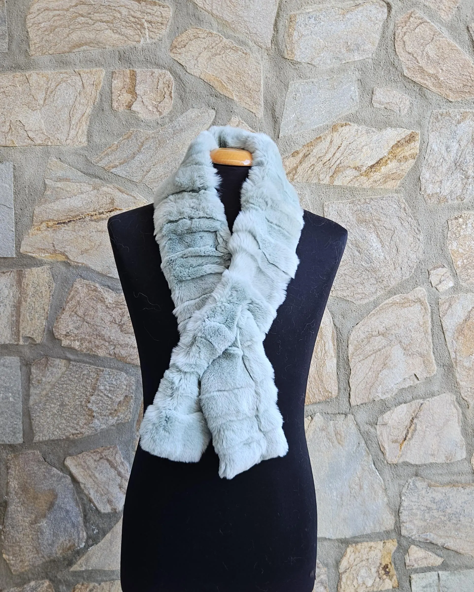 Real Fur Rex Rabbit Scarf
