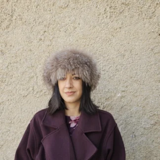 Real Fox Fur Headband in natural color the ideal Winter Earwarmer Accessory.