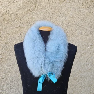 Real Fox Fur Collar with ribbon