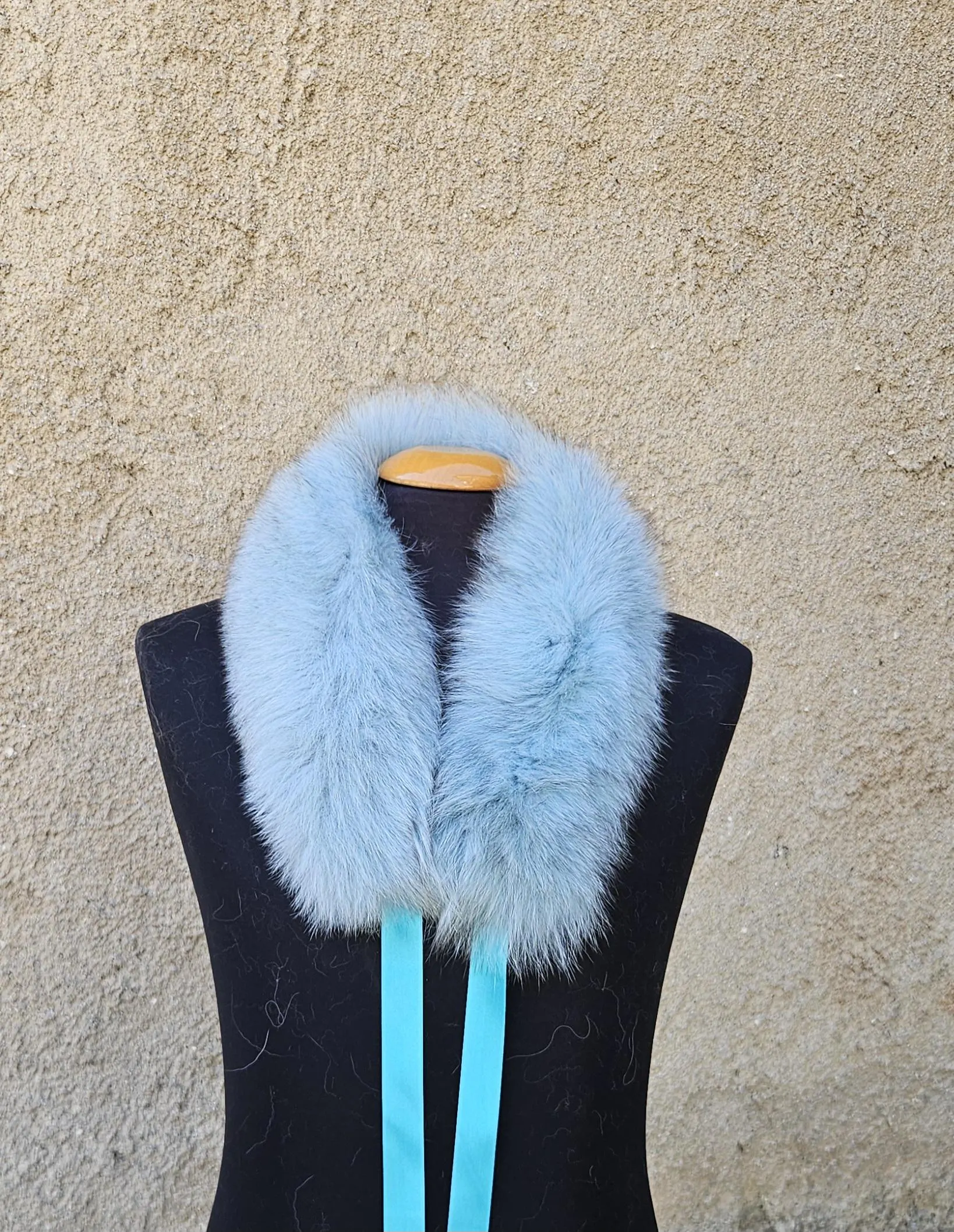 Real Fox Fur Collar with ribbon - Image 4