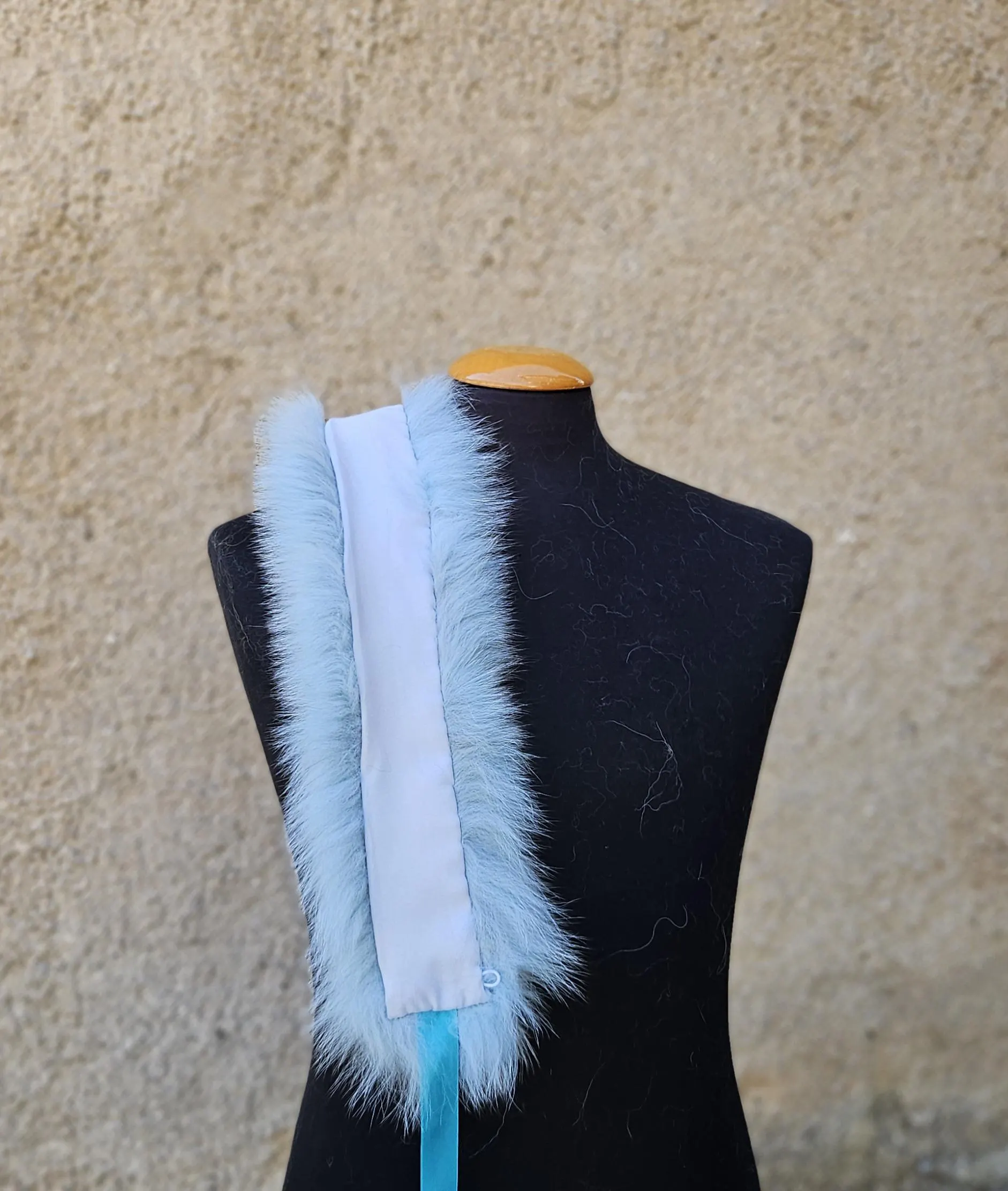 Real Fox Fur Collar with ribbon - Image 5