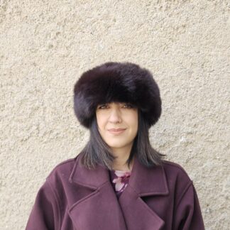 Real Fox Fur Headband in brown color the ideal Winter Earwarmer Accessory
