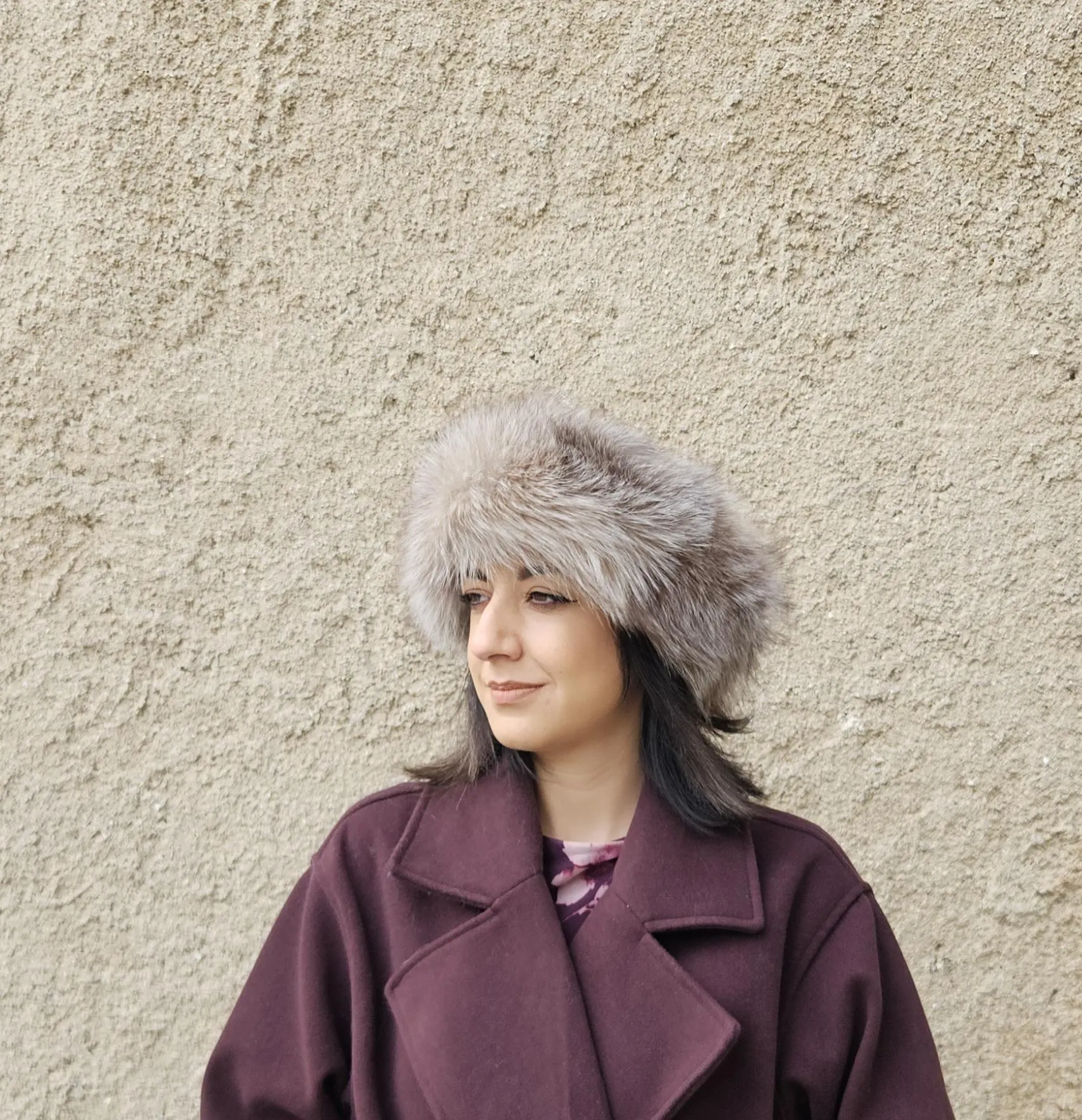 Real Fox Fur Headband in light brown color the ideal Winter Earwarmer Accessory - Image 3