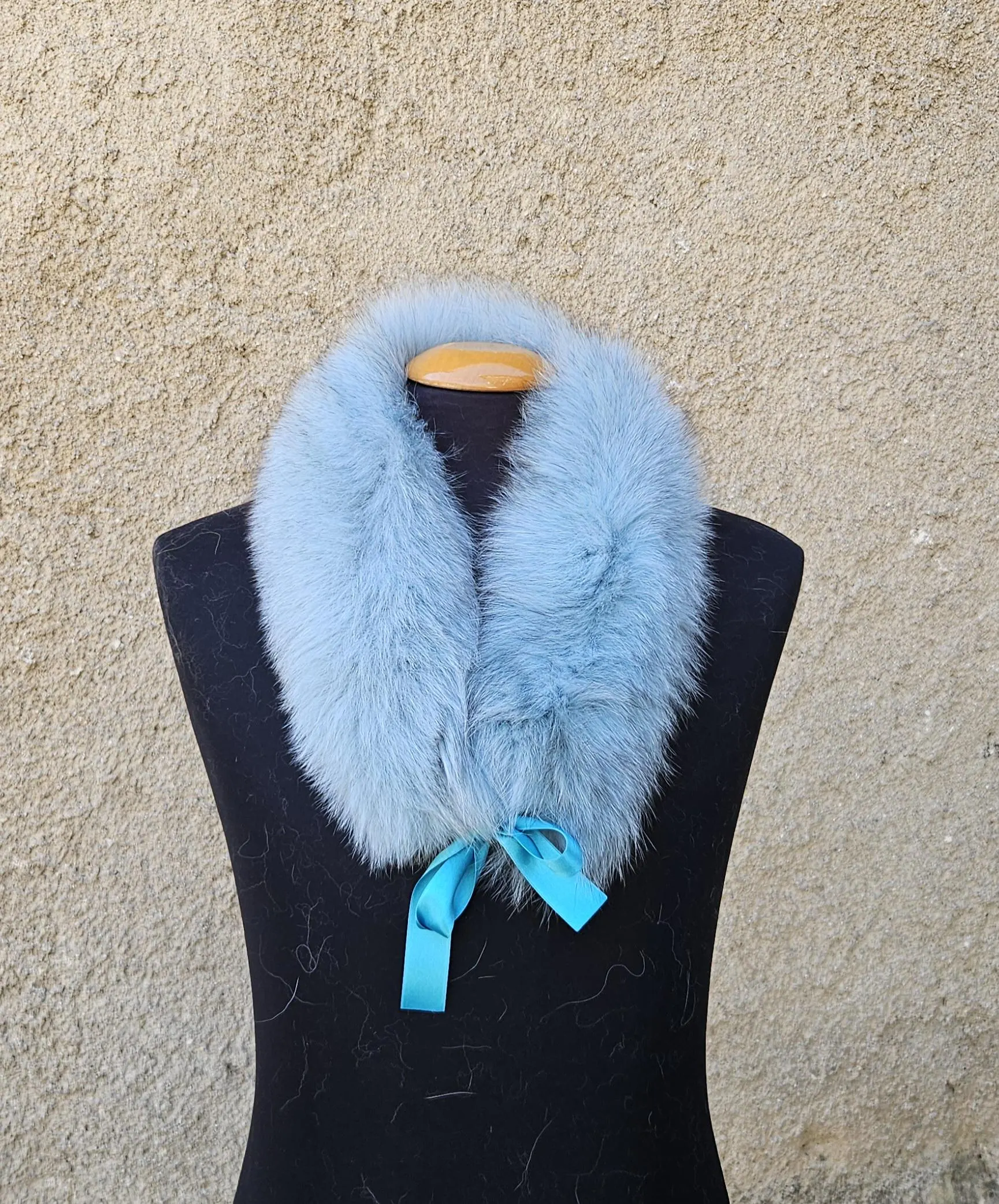 Real Fox Fur Collar with ribbon - Image 3