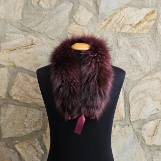 Real Fox Fur Collar with ribbon