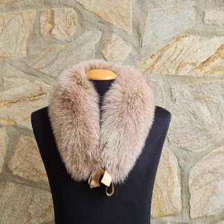 Real Fox Fur Collar with ribbon