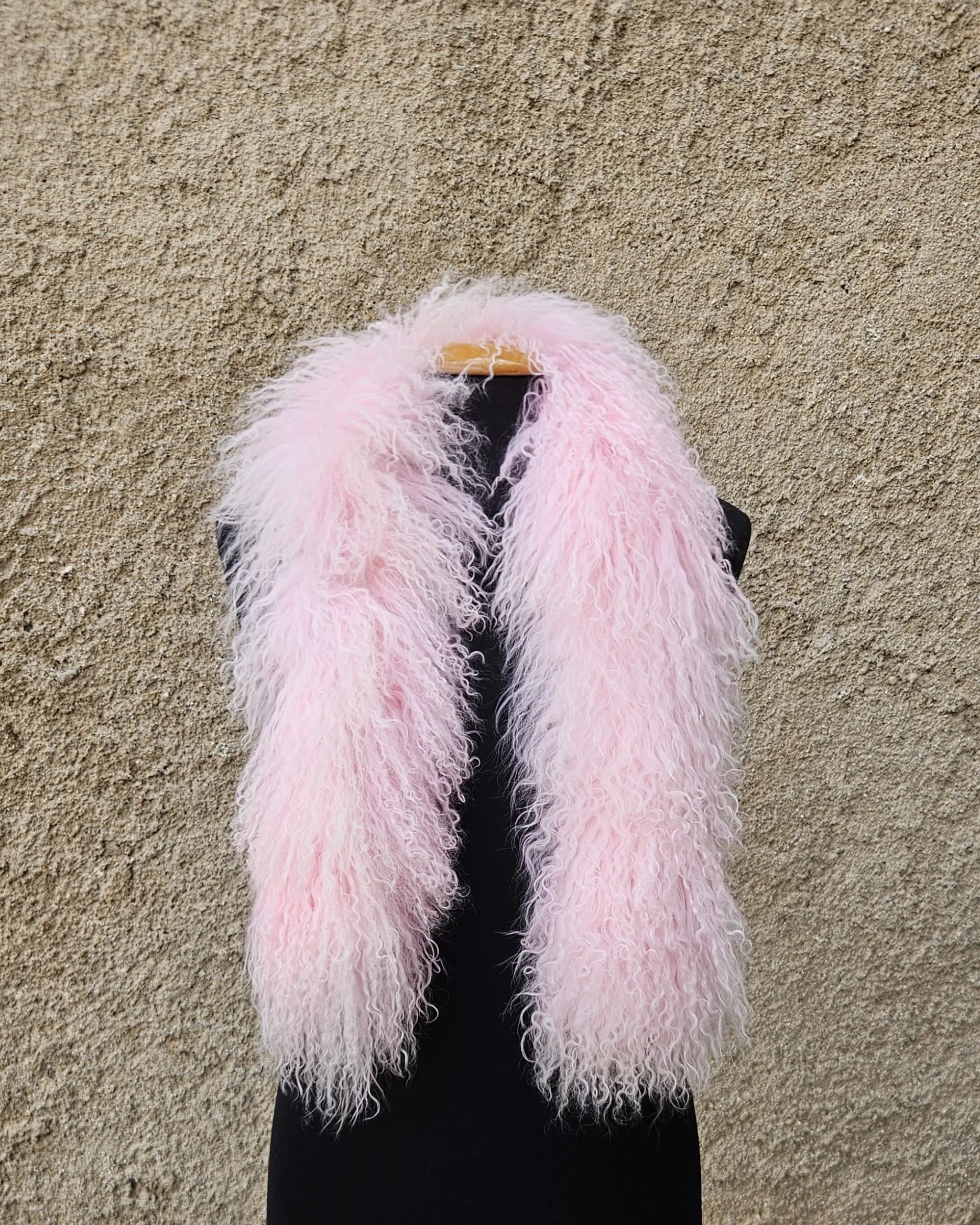 Real Mongolian Sheep Fur Scarf - Image 2