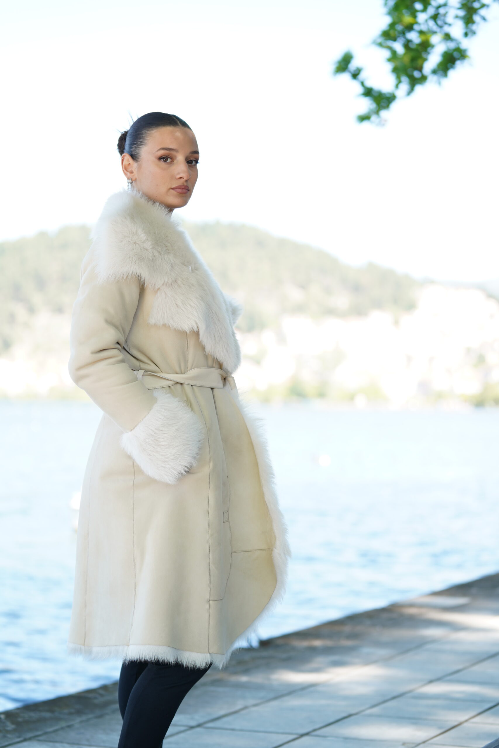 Elevate Your Winter Wardrobe with Real Sheepskin Fur Coat, Women’s Elegant Outerwear - Image 7