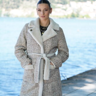 Elevate Your Winter Wardrobe with Real Double Sided Sheepskin Fur Coat, Women’s Elegant Outerwear