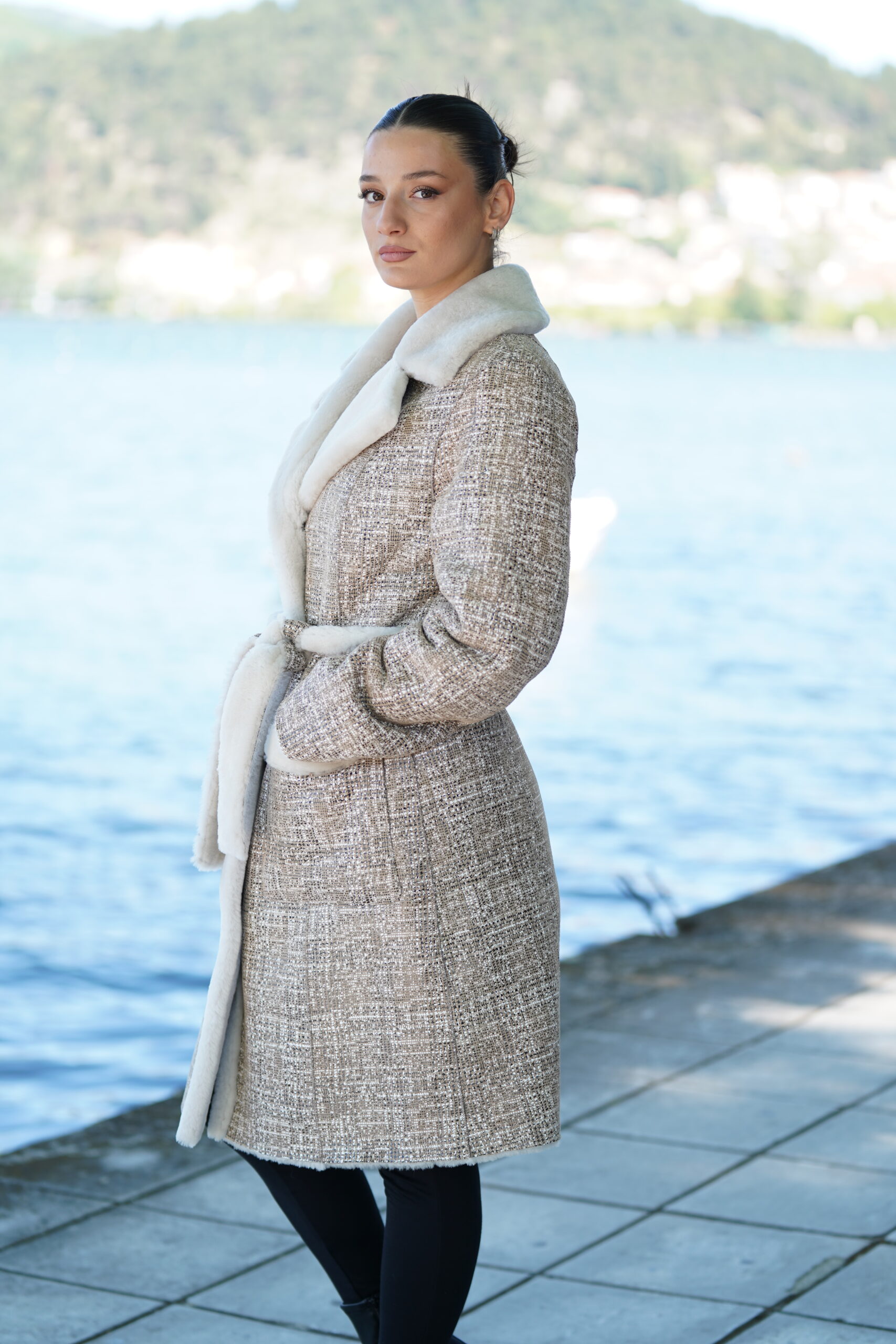 Elevate Your Winter Wardrobe with Real Double Sided Sheepskin Fur Coat, Women’s Elegant Outerwear - Image 10