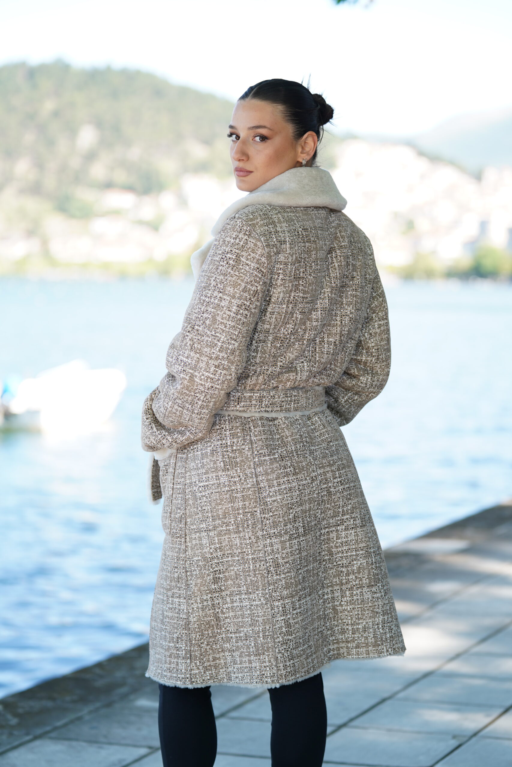 Elevate Your Winter Wardrobe with Real Double Sided Sheepskin Fur Coat, Women’s Elegant Outerwear - Image 11