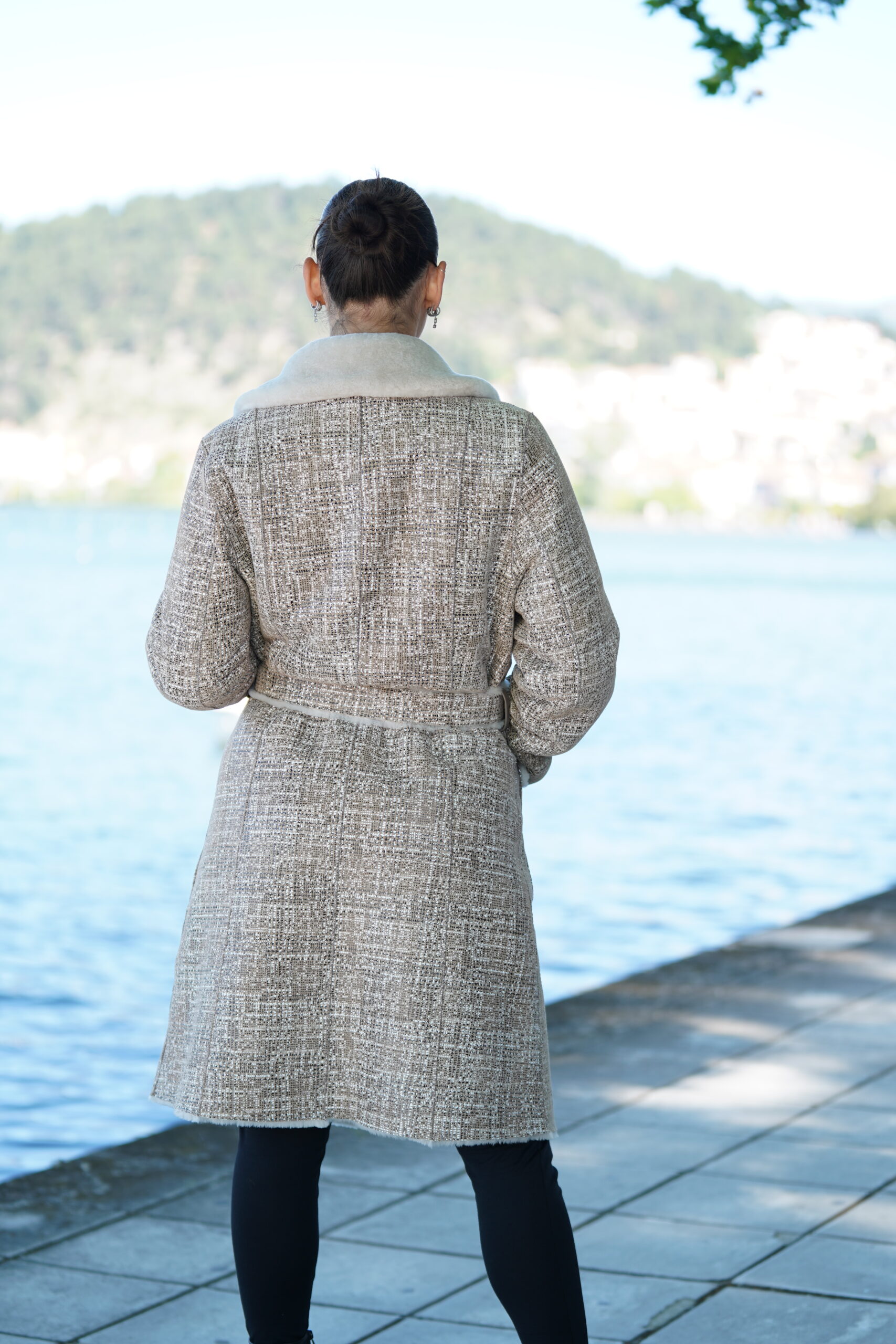 Elevate Your Winter Wardrobe with Real Double Sided Sheepskin Fur Coat, Women’s Elegant Outerwear - Image 12