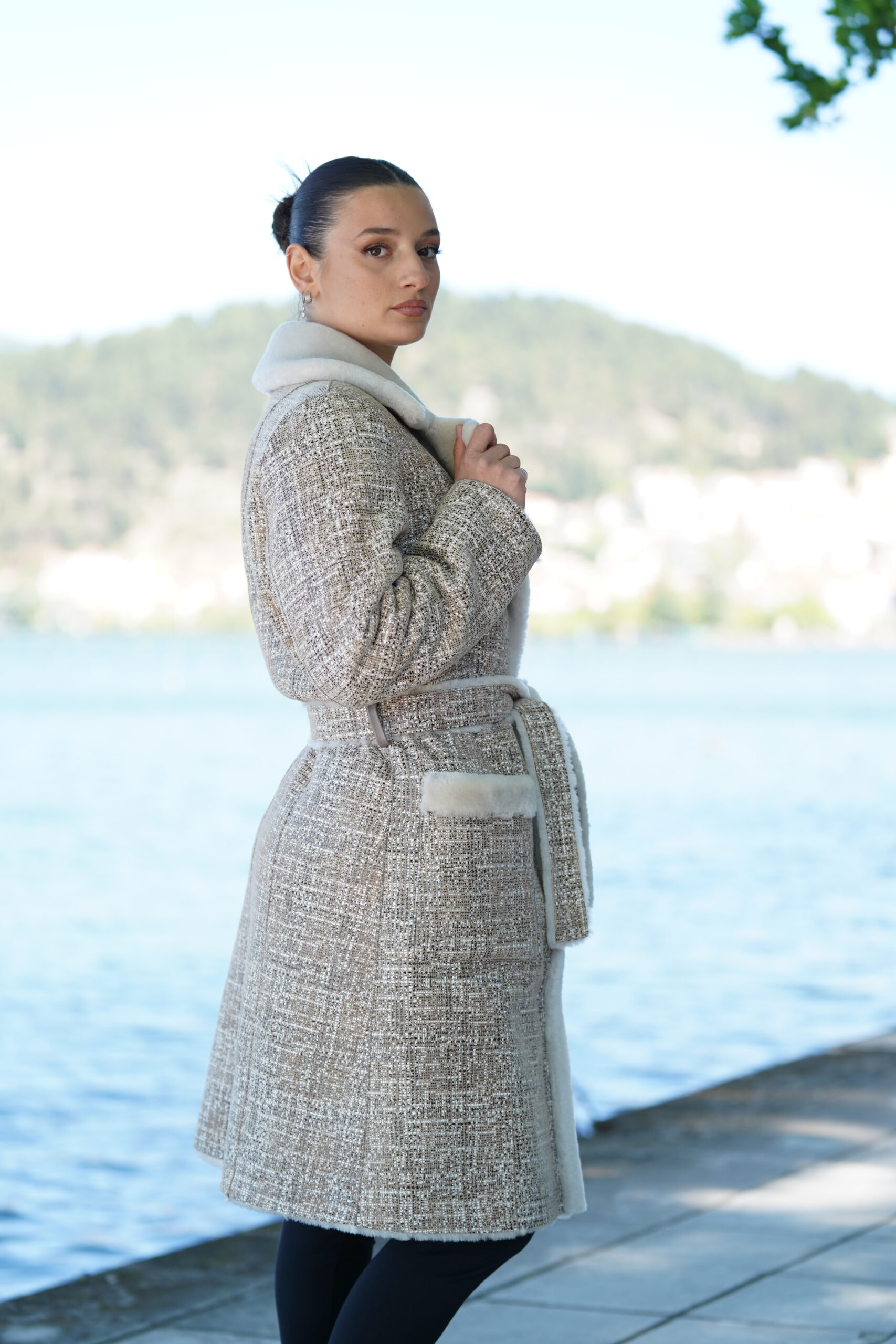 Elevate Your Winter Wardrobe with Real Double Sided Sheepskin Fur Coat, Women’s Elegant Outerwear - Image 13