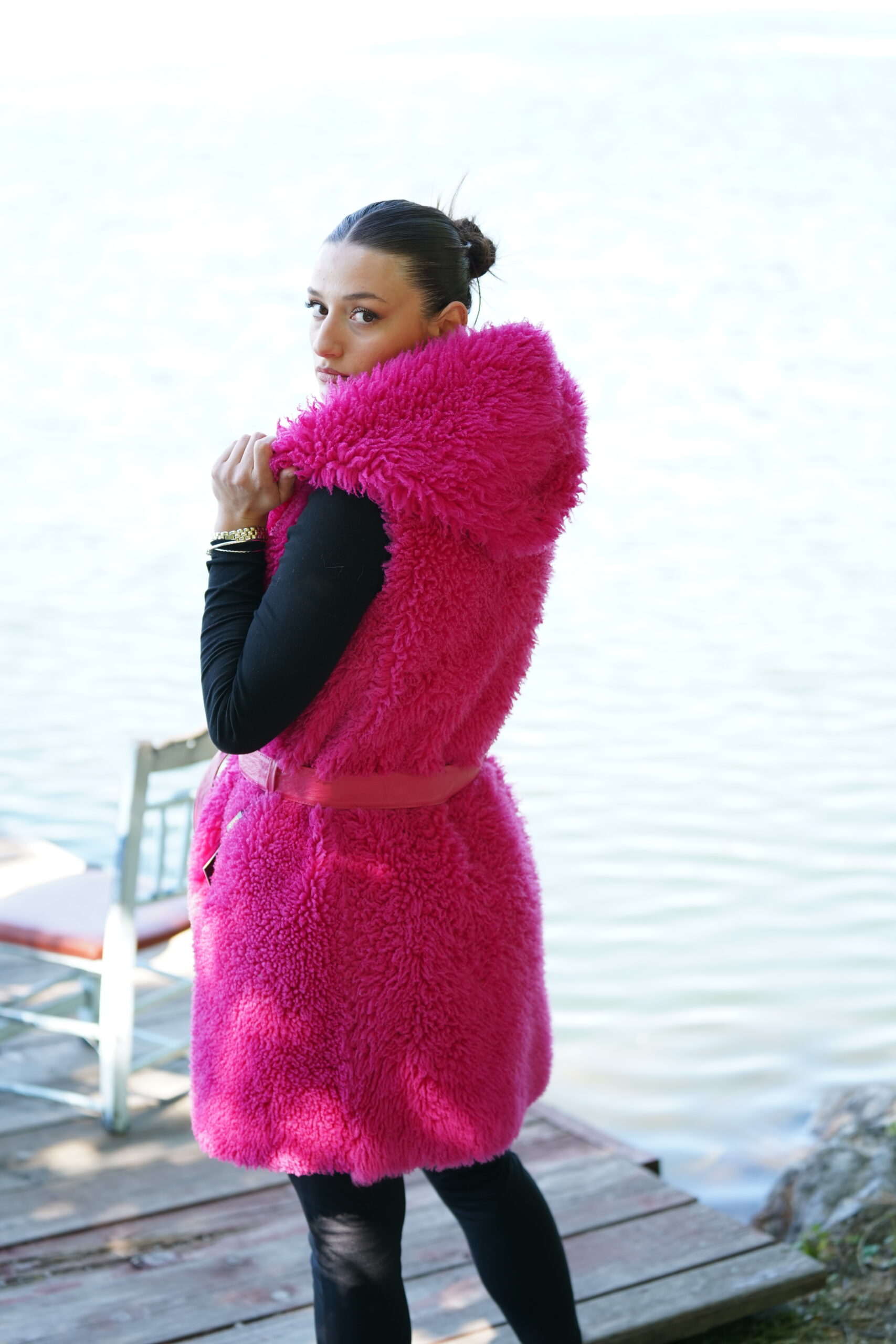 Elevate Your Winter Wardrobe with Real Double Sided Sheepskin Fur Fest, Women’s Elegant Outerwear - Image 16