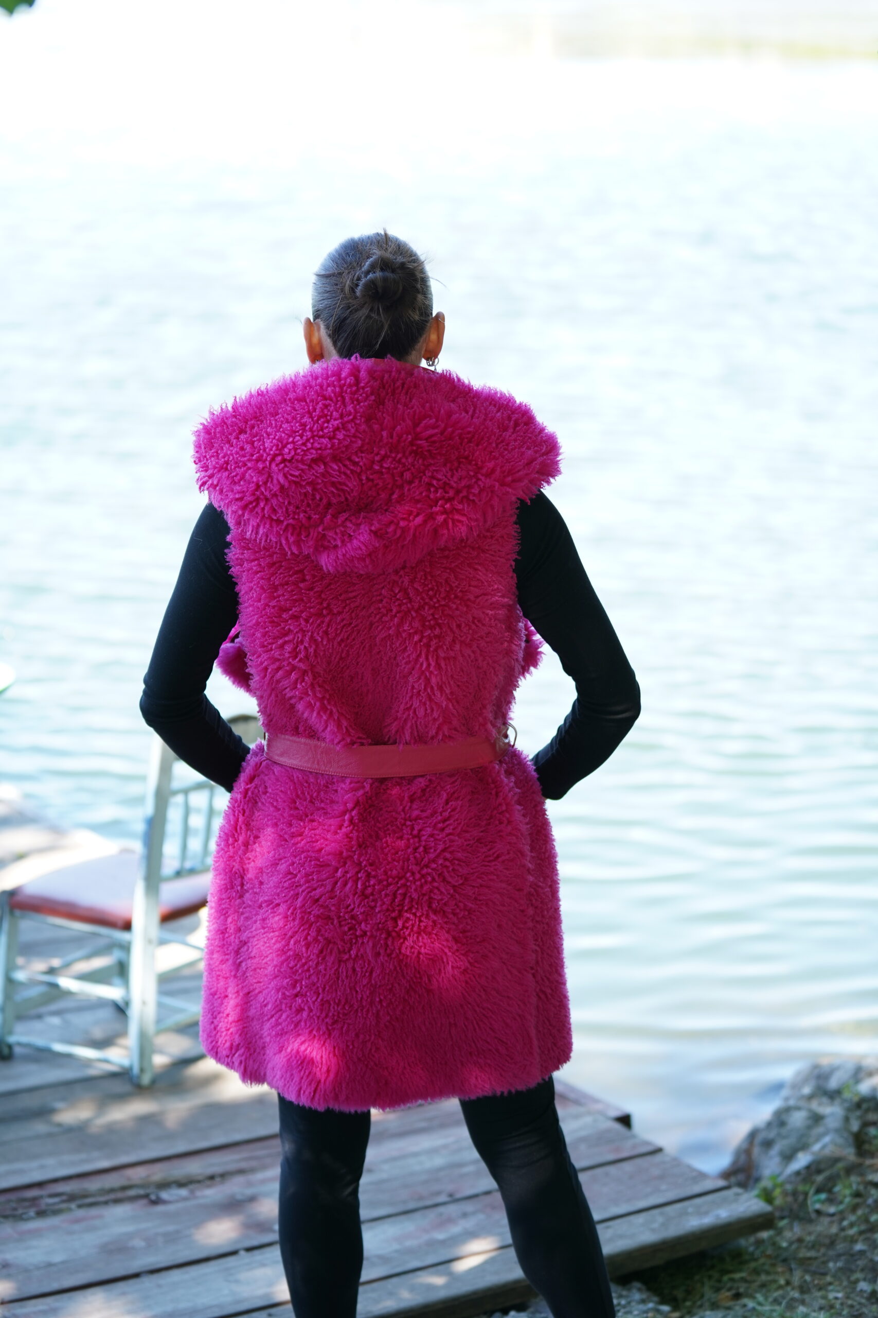 Elevate Your Winter Wardrobe with Real Double Sided Sheepskin Fur Fest, Women’s Elegant Outerwear - Image 15