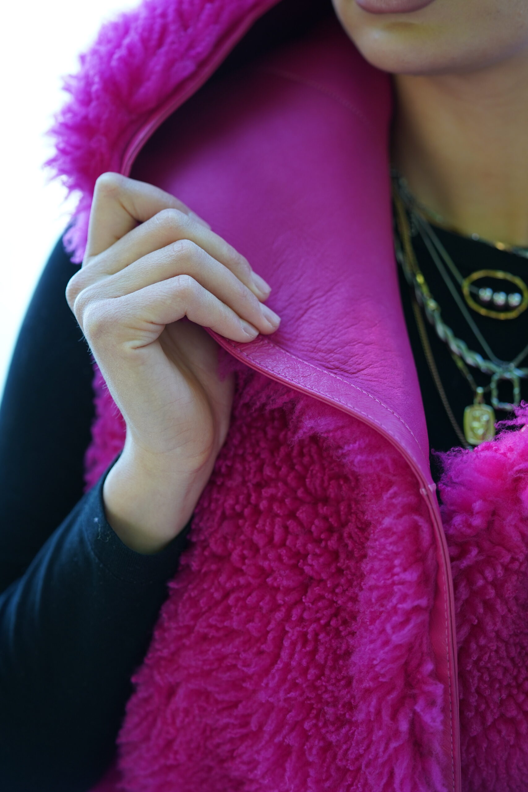 Elevate Your Winter Wardrobe with Real Double Sided Sheepskin Fur Fest, Women’s Elegant Outerwear - Image 11