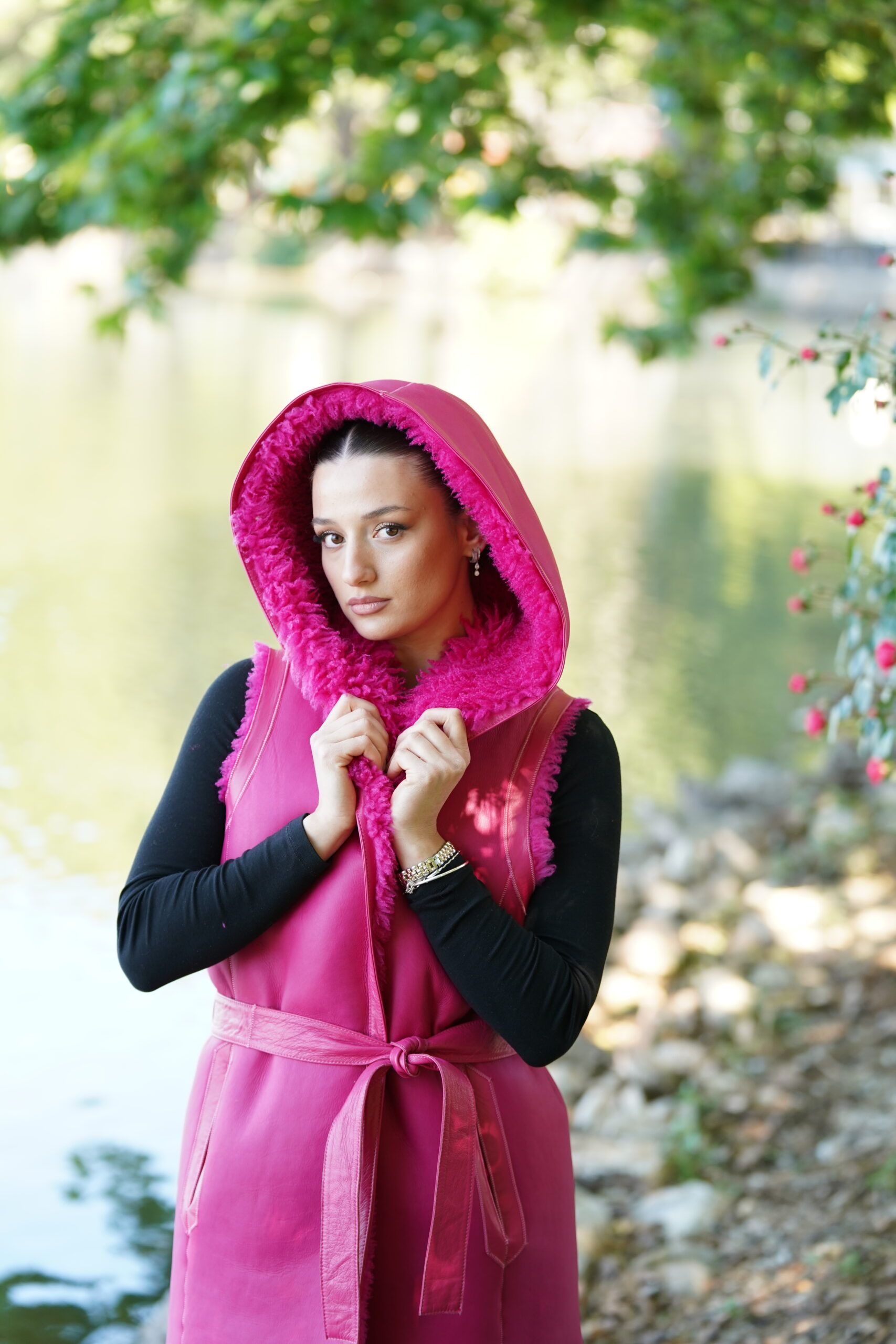 Elevate Your Winter Wardrobe with Real Double Sided Sheepskin Fur Fest, Women’s Elegant Outerwear - Image 3