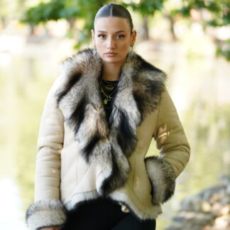 Elevate Your Winter Wardrobe with Real Sheepskin Fur Coat, Women’s Elegant Outerwear
