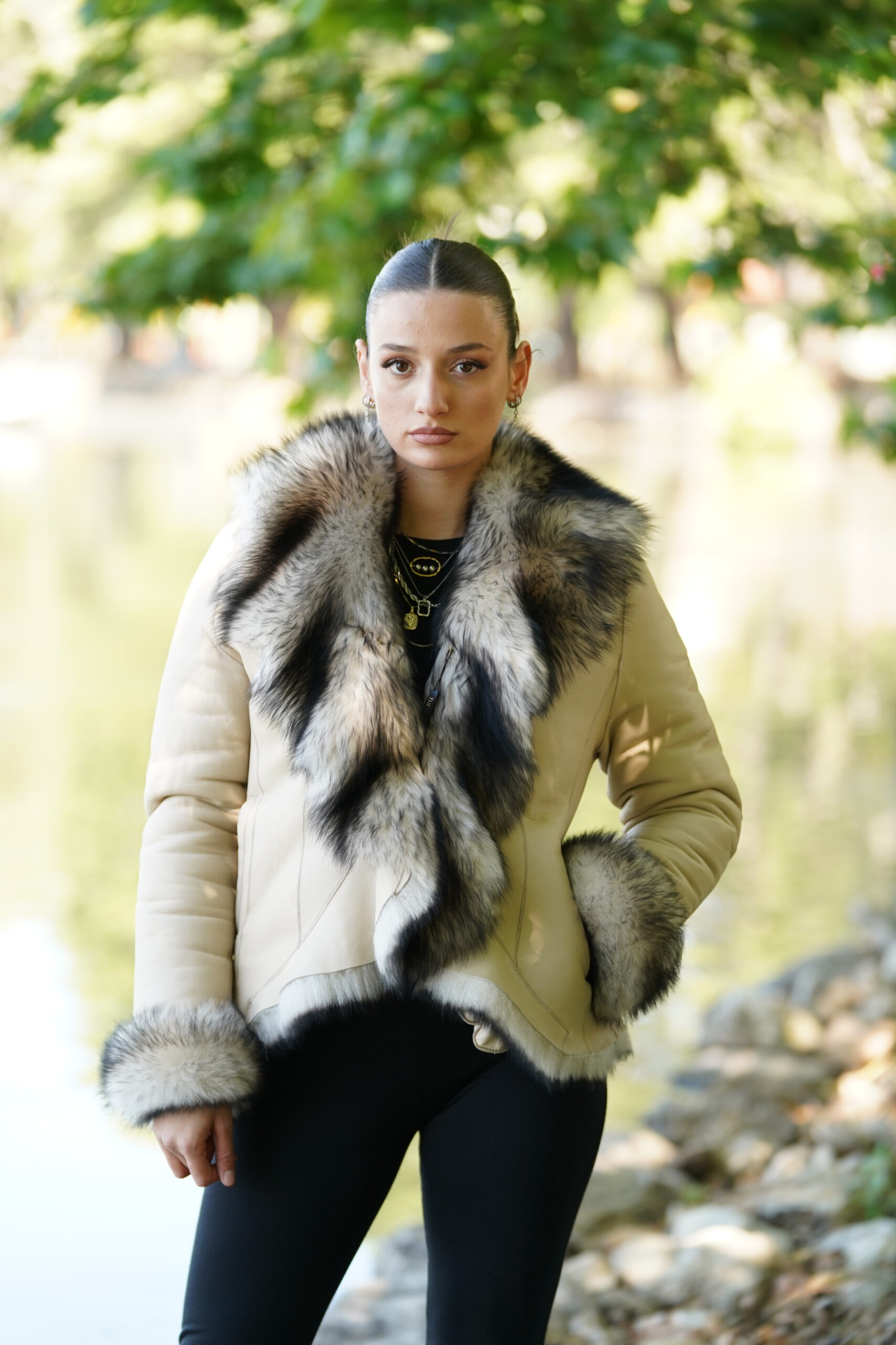 Elevate Your Winter Wardrobe with Real Sheepskin Fur Coat, Women’s Elegant Outerwear