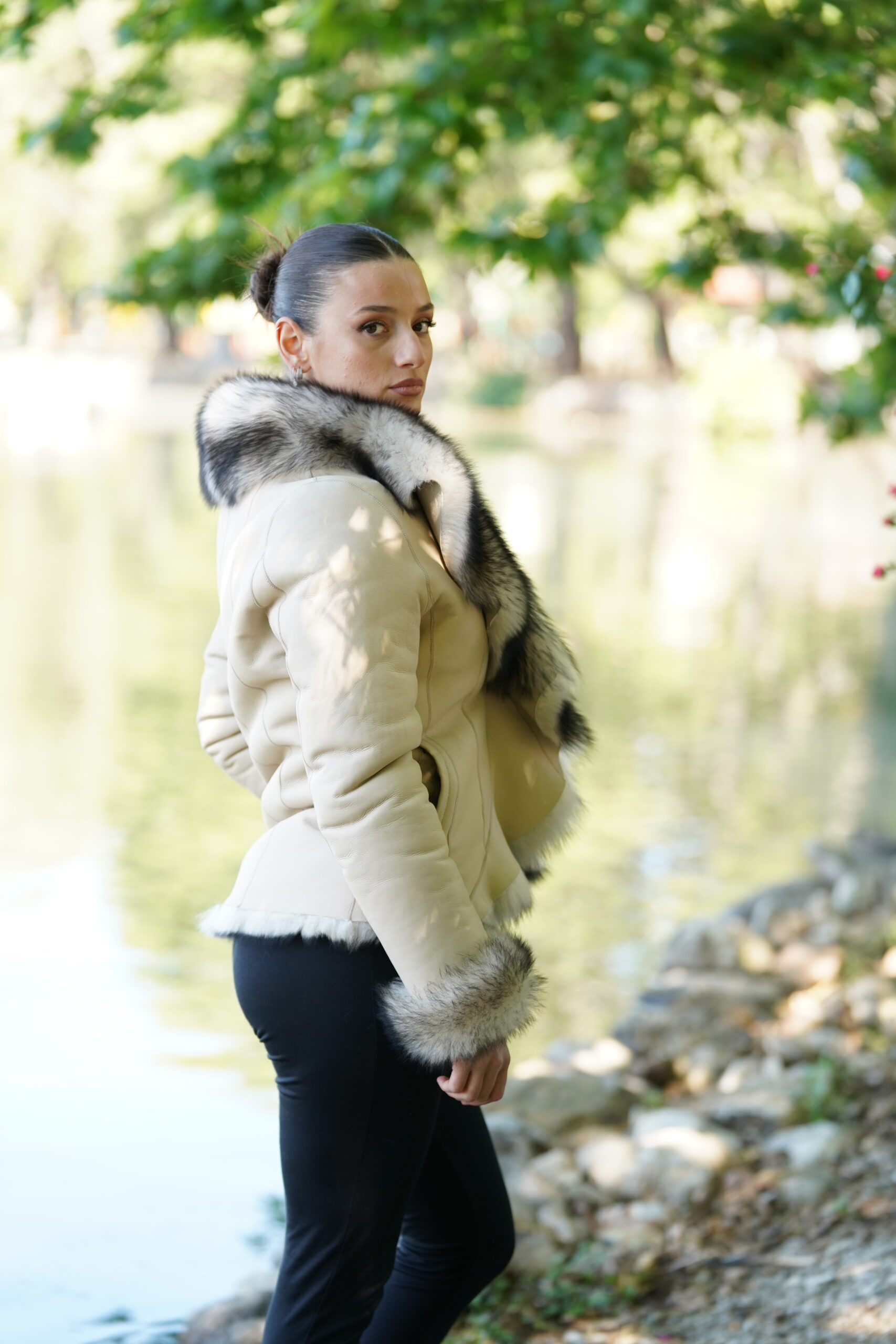 Elevate Your Winter Wardrobe with Real Sheepskin Fur Coat, Women’s Elegant Outerwear - Image 7