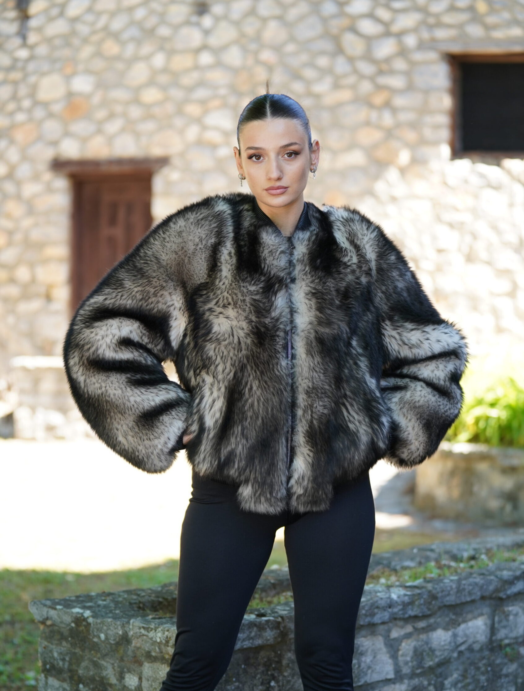 Elevate Your Winter Wardrobe with Real Double Sided Sheepskin Fur Jacket, Women’s Elegant Outerwear