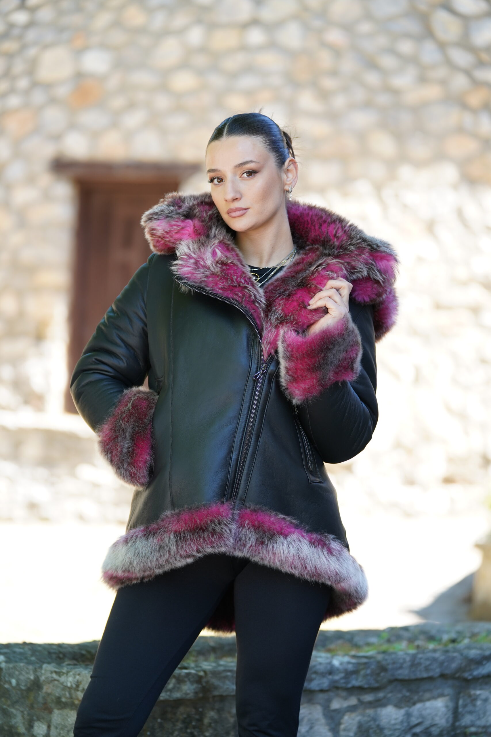 Elevate Your Winter Wardrobe with Real Sheepskin Fur Coat, Women’s Elegant Outerwear - Image 3