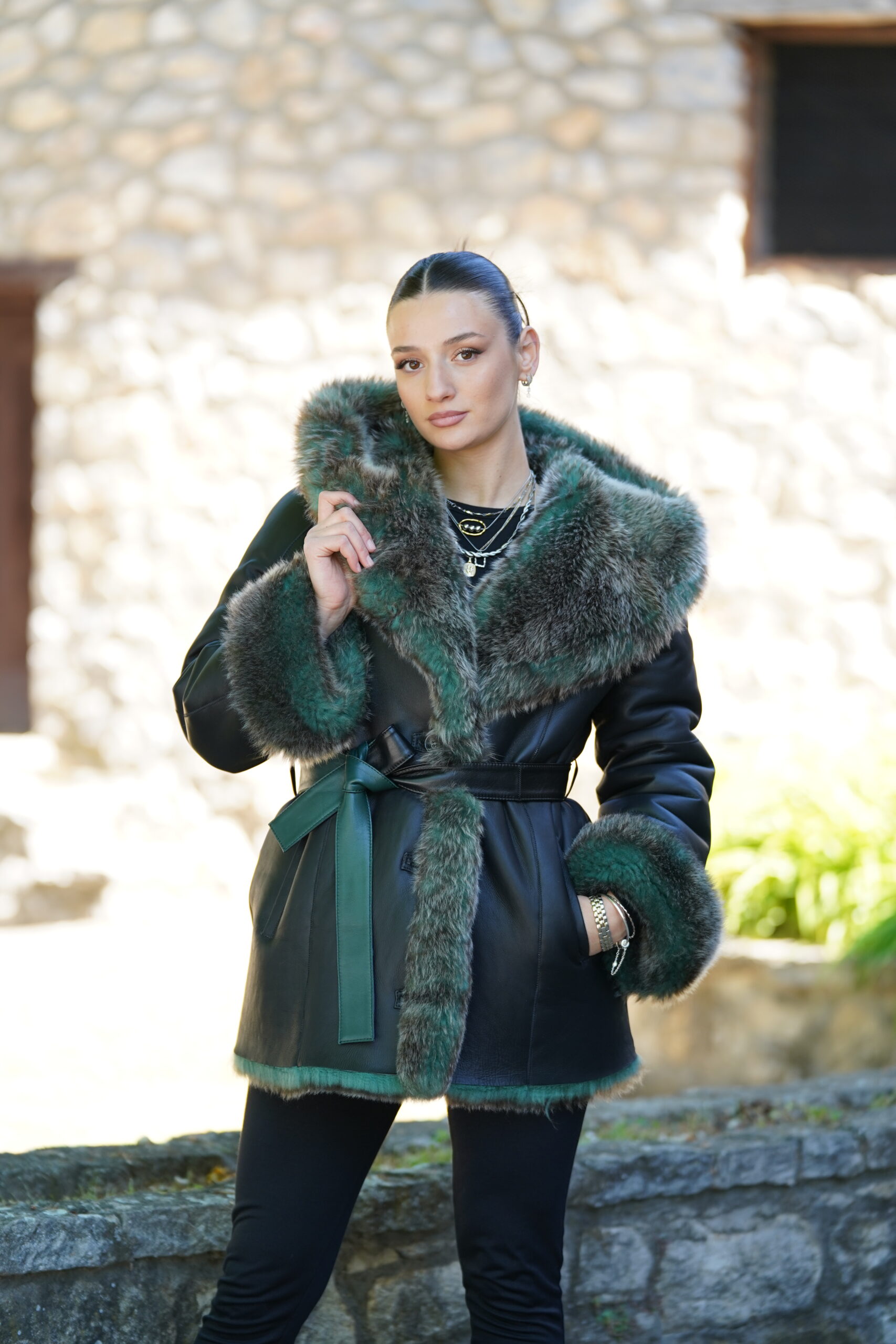 Elevate Your Winter Wardrobe with Real Sheepskin Fur Coat, Women’s Elegant Outerwear
