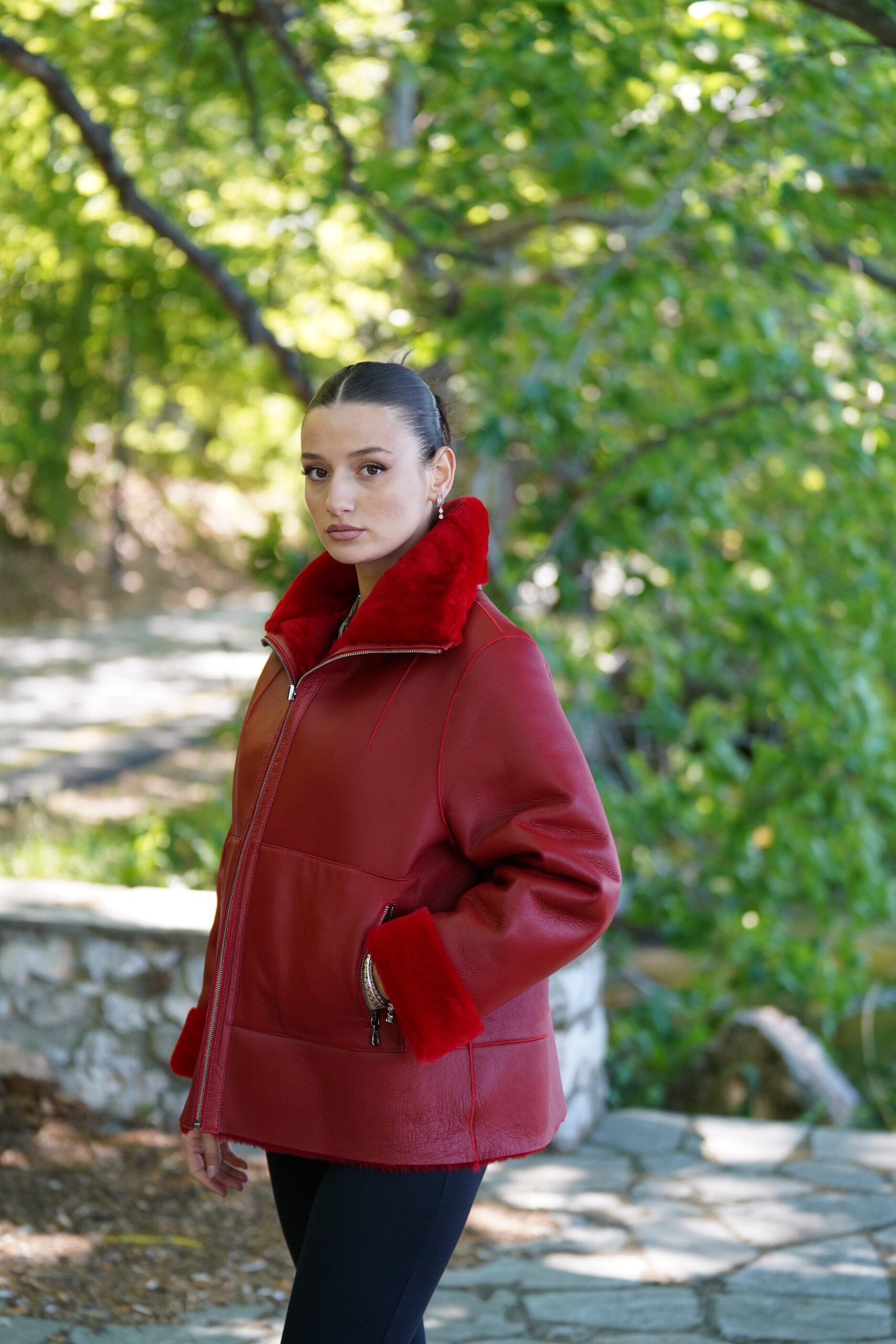 Elevate Your Winter Wardrobe with Real Double Sided Sheepskin Fur Coat, Women’s Elegant Outerwear