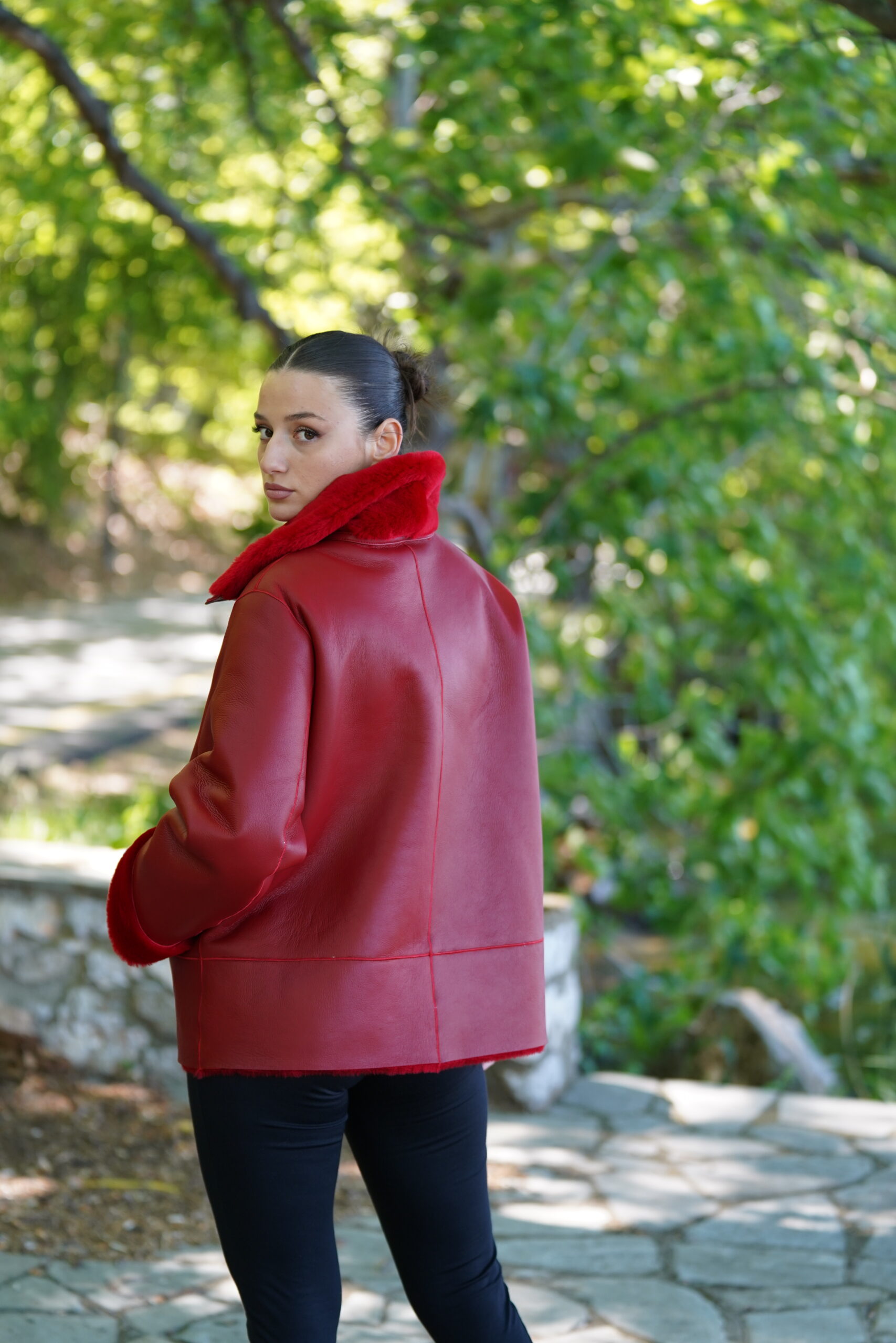 Elevate Your Winter Wardrobe with Real Double Sided Sheepskin Fur Coat, Women’s Elegant Outerwear - Image 4