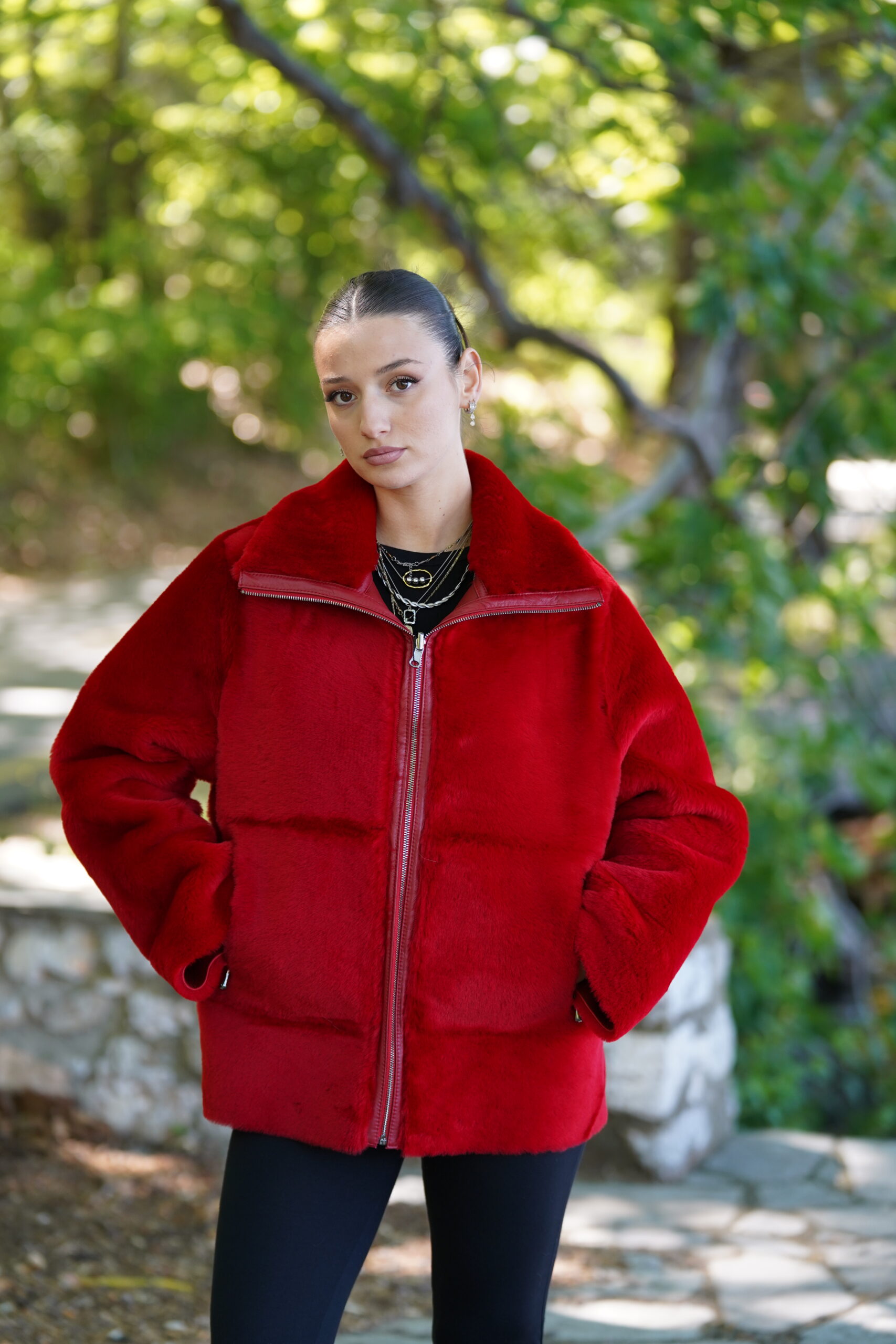 Elevate Your Winter Wardrobe with Real Double Sided Sheepskin Fur Coat, Women’s Elegant Outerwear - Image 13