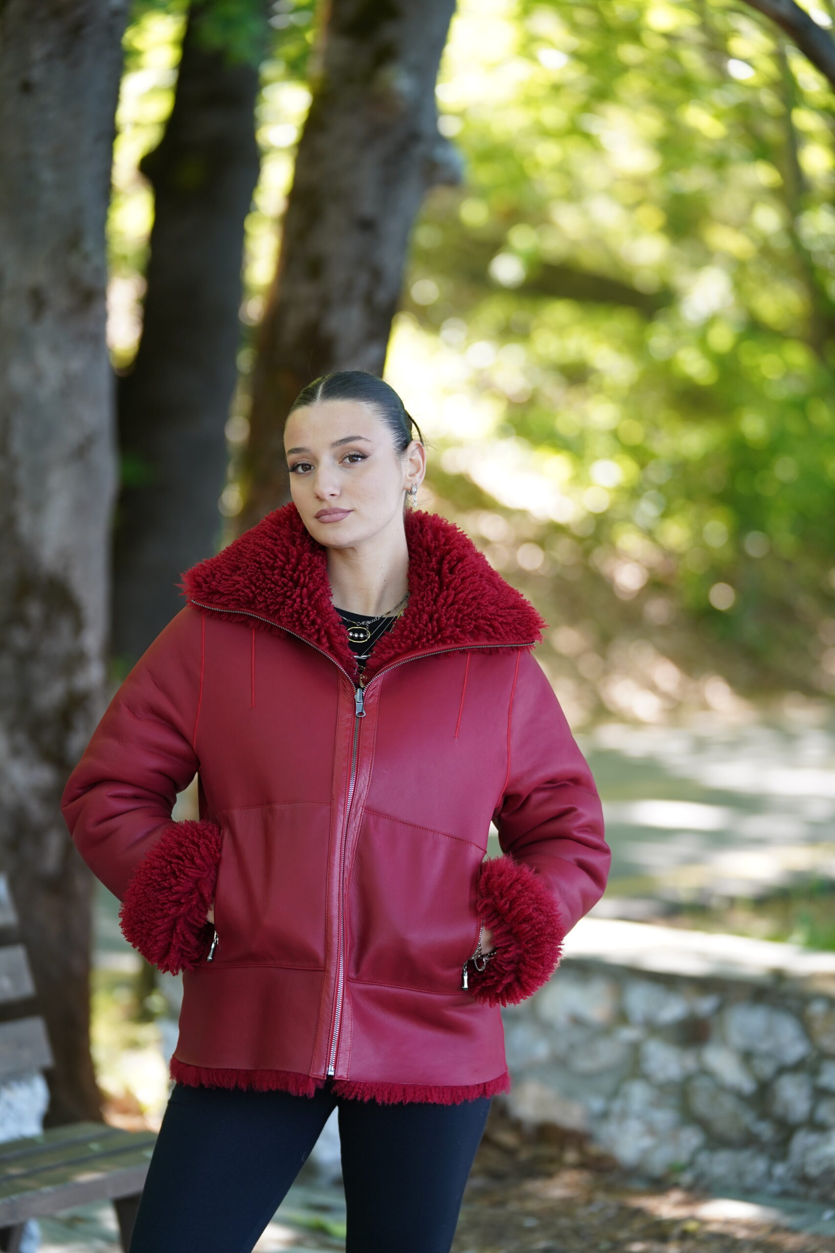 Elevate Your Winter Wardrobe with Real Double Sided Sheepskin Fur Coat, Women’s Elegant Outerwear