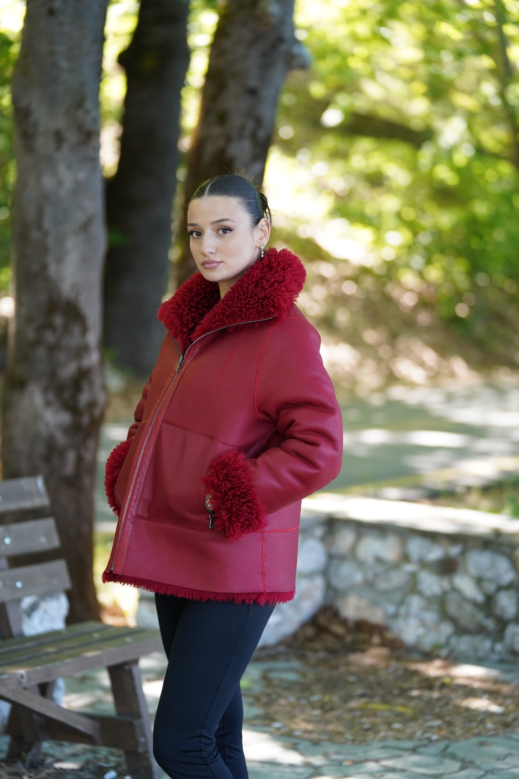 Elevate Your Winter Wardrobe with Real Double Sided Sheepskin Fur Coat, Women’s Elegant Outerwear - Image 5